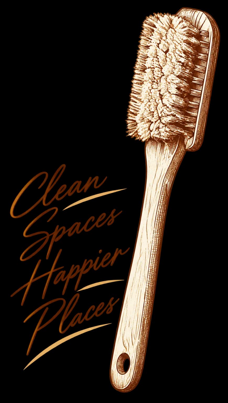 Akarsha brush illustration with handwritten slogan